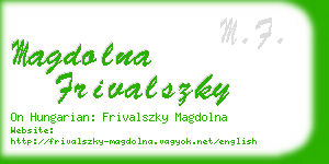 magdolna frivalszky business card